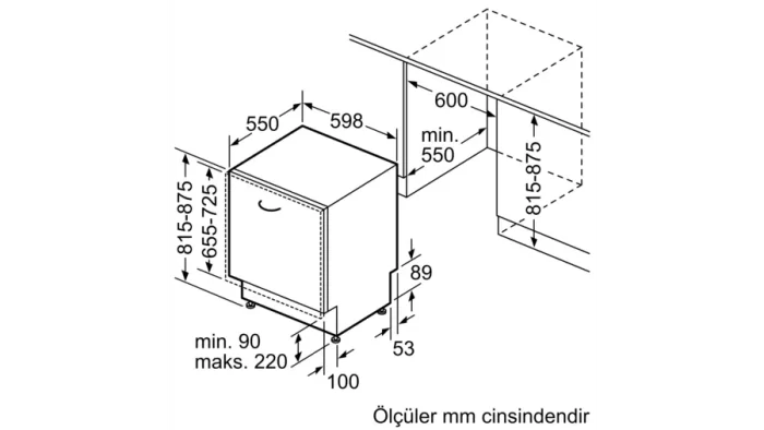 Serie 2 Tam Ankastre Bulaşık Makinesi - Görsel 7